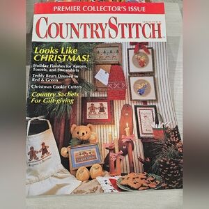 1990 Premier Collector's Issue Country Stitch Cross Stitch Magazine